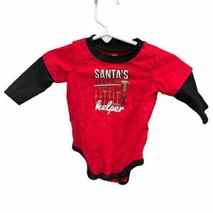 Okie Dokie Santa’s Little Helper Twofer One Piece 3 Months